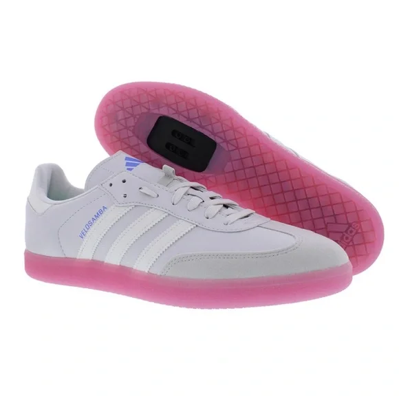 Adidas Velosamba vegan leather cycling shoes size 9 womens, gray lucid fuchsia - Picture 3 of 9